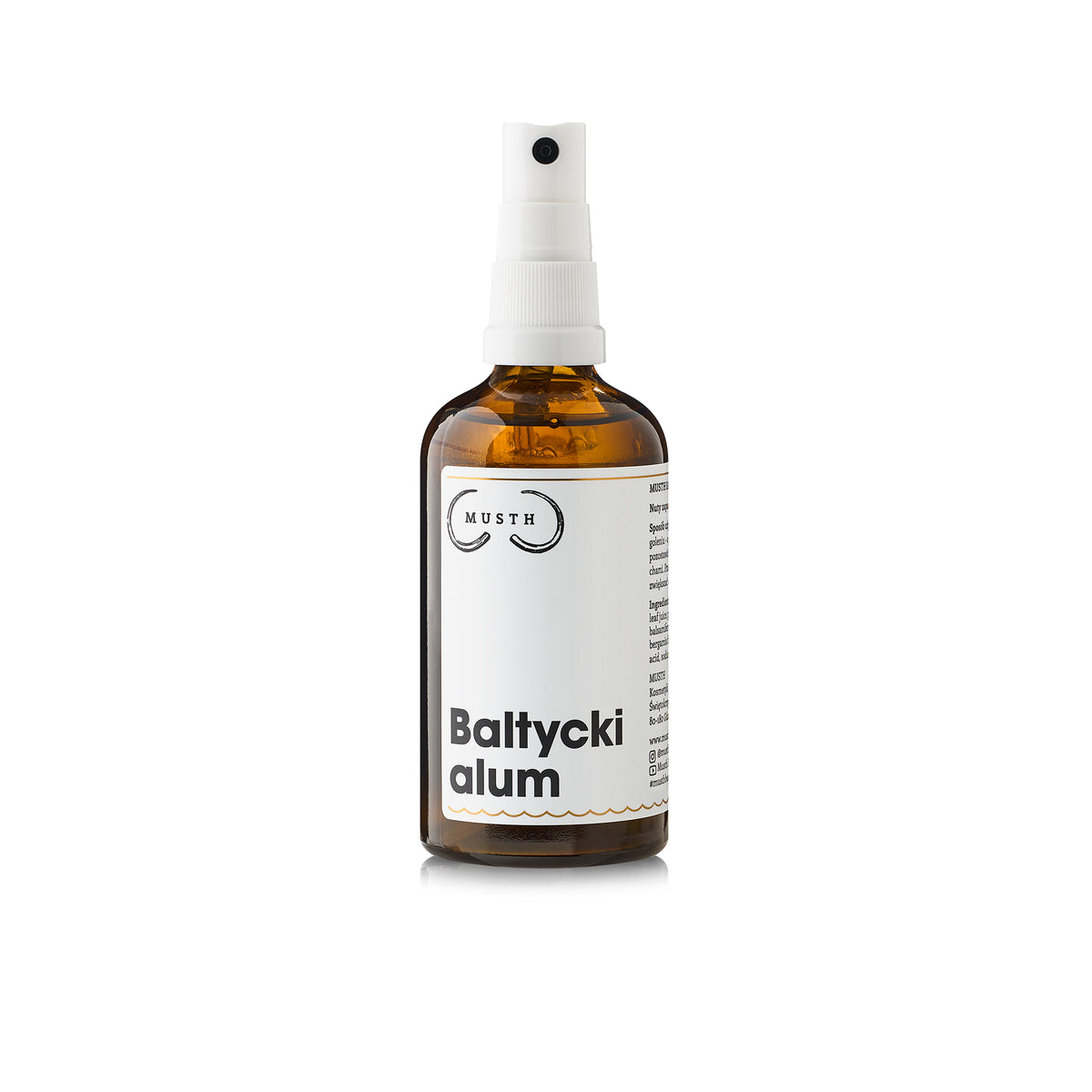 Baltycki alum aftershave od Musth w brązowej butelce 100ml