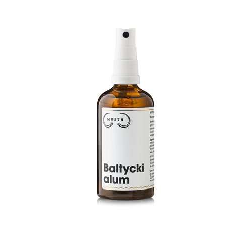 Baltycki alum aftershave od Musth w brązowej butelce 100ml