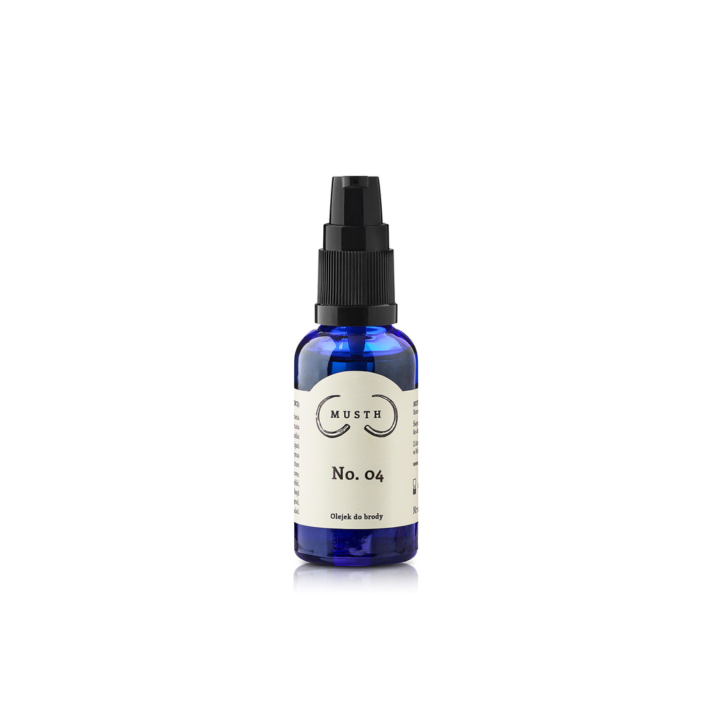 Musth No. 04 – olejek do pielęgnacji brody, niebieska butelka 30 ml